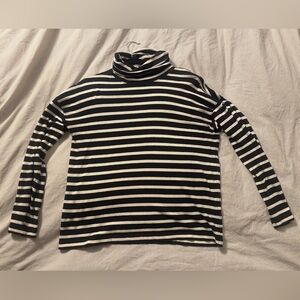 J. Crew Navy and White Striped Long Sleeve Top